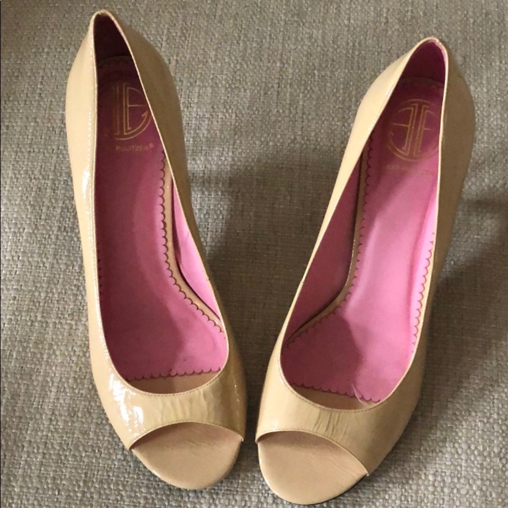 Lilly Pulitzer peep toe heels